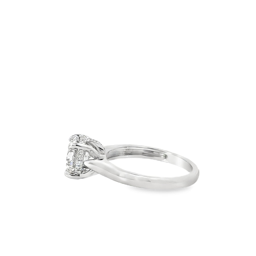 18kt White Gold Lab-Grown Round Diamond Engagement Ring (2ct)