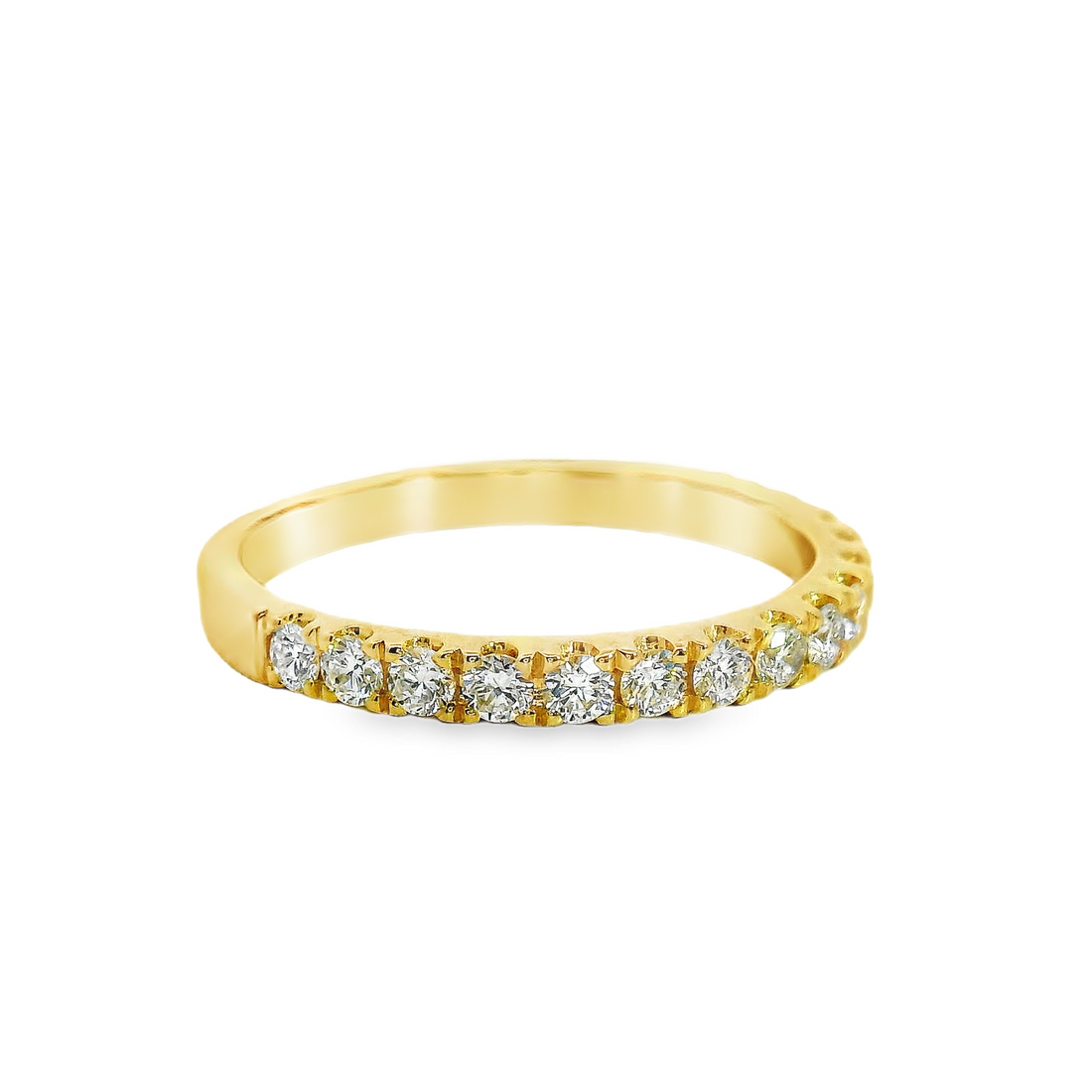18kt Yellow Gold Natural Round Diamond Wedding Ring (0.45ct)
