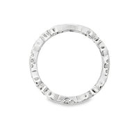 18kt White Gold Round Natural Diamonds and Retangular Cushion Natural Tourmalines Ring (0.54ct)