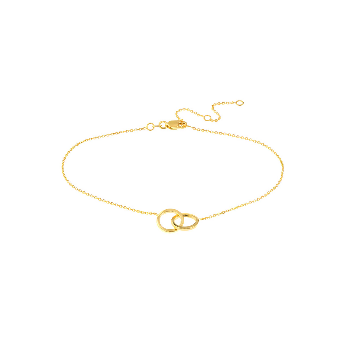 14K Yellow Gold 10" .95mm Cable Link Anklet (1.95g)