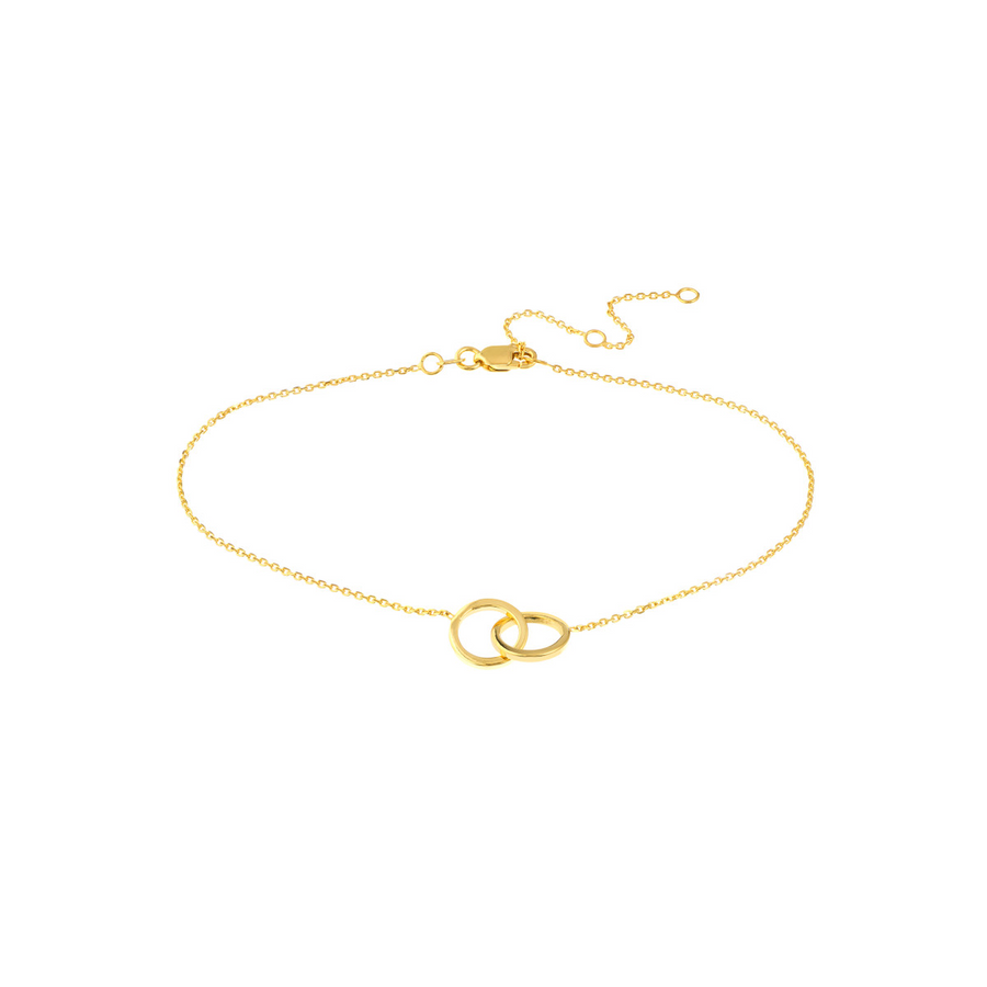 14K Yellow Gold 10" .95mm Cable Link Anklet (1.95g)