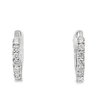 18kt White Gold Natural Diamonds Medium Hoop Earrings (0.5ct)