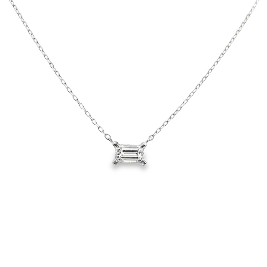18kt White Gold Natural Diamond Solitaire Pendant (0.22ct)
