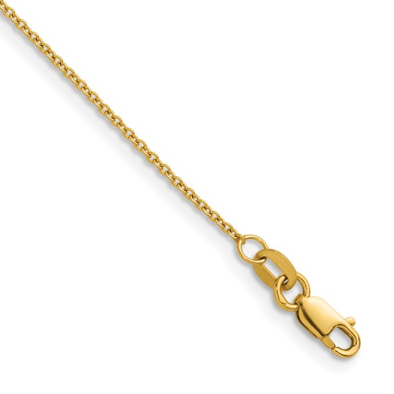 14kt Yellow Gold 16" 1.3mm Cable Link Chain