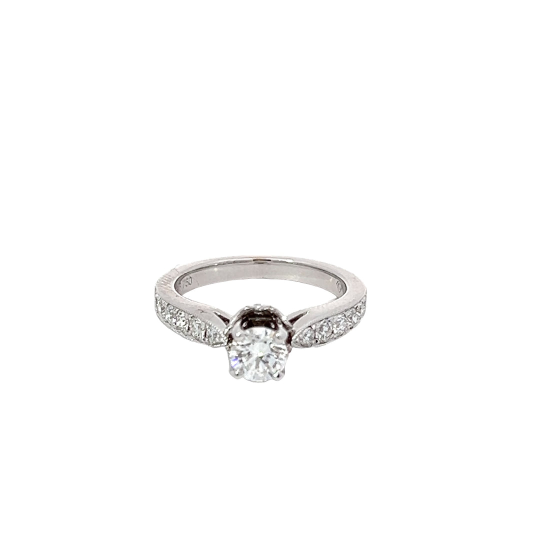 18K White Gold Lab-Grown Brilliant Diamond Engagement Ring (.52ct)