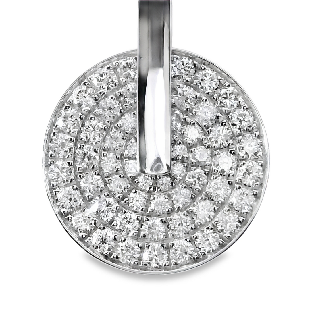 18kt White Gold Natural Diamond Cluster Pendant (0.88ct)