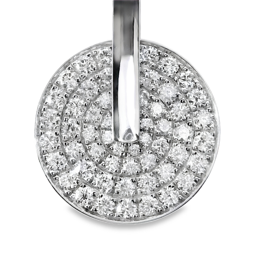 18kt White Gold Natural Diamond Cluster Pendant (0.88ct)