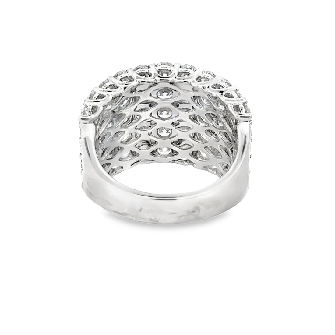 18kt White Gold Natural Diamond Pave Ring (4.73ct)