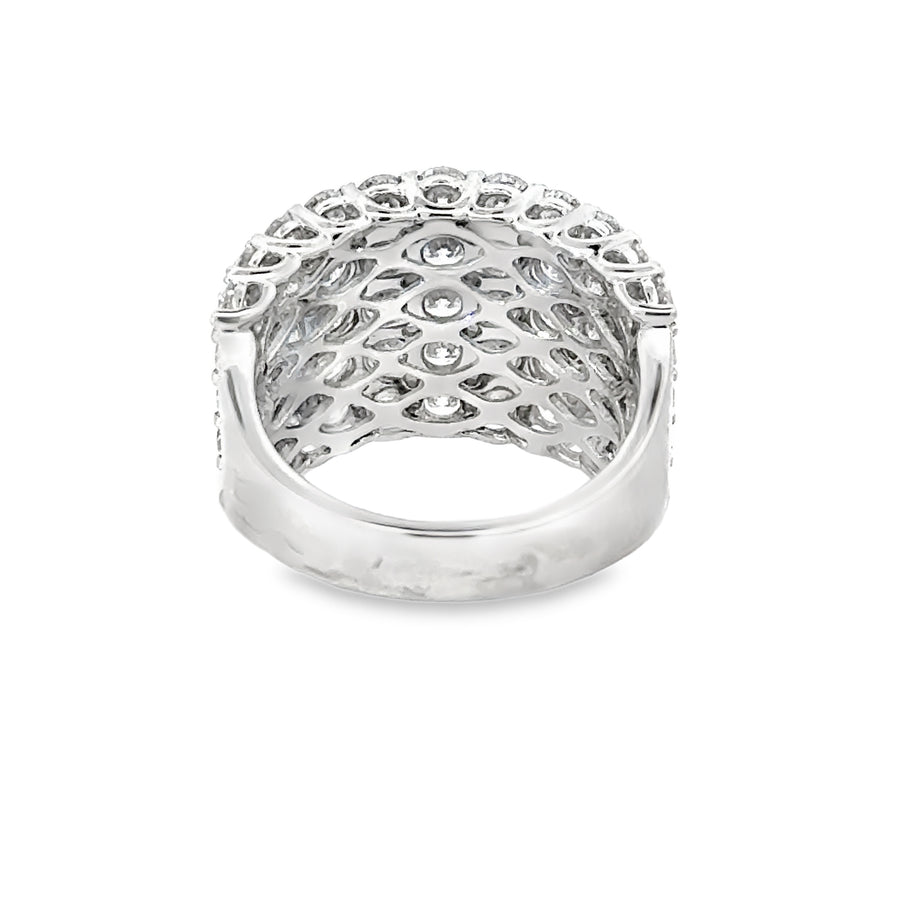 18kt White Gold Natural Diamond Pave Ring (4.73ct)