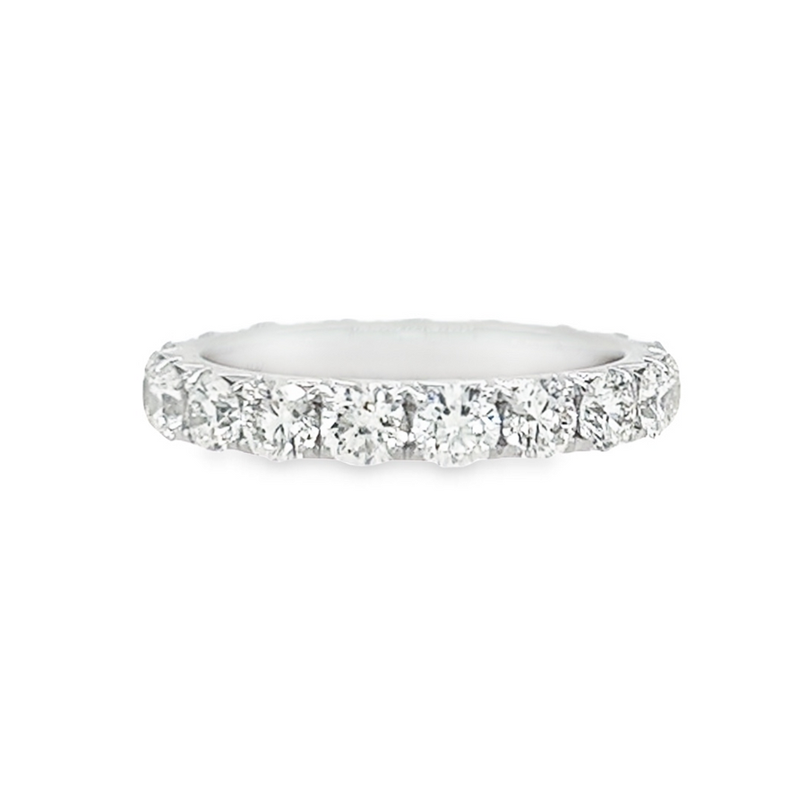 18K Ladies White Gold Diamond Wedding Band