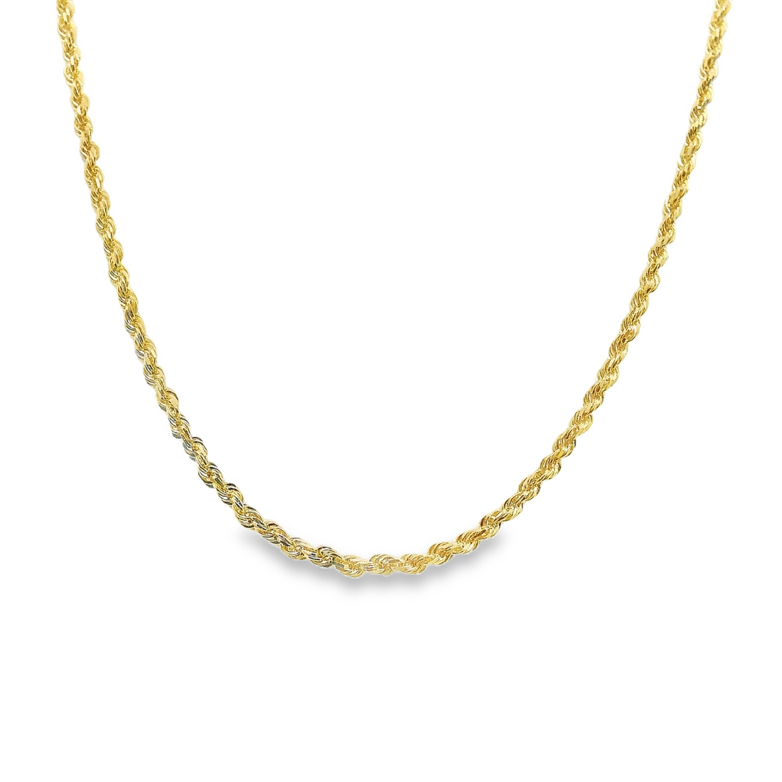14kt Yellow Gold 18" 1.5mm Diamond Cut Rope Chain (4.0g)