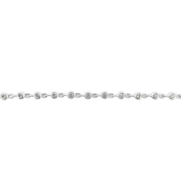 18K White Gold Natural Diamond Tennis Bracelet (.28ct)