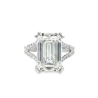 18kt White Gold Lab-Grown Emerald Diamond Engagement Ring (8.64ct)