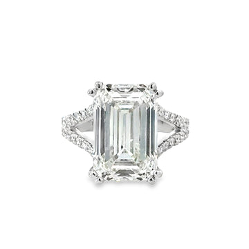 18kt White Gold Lab-Grown Emerald Diamond Engagement Ring (8.64ct)