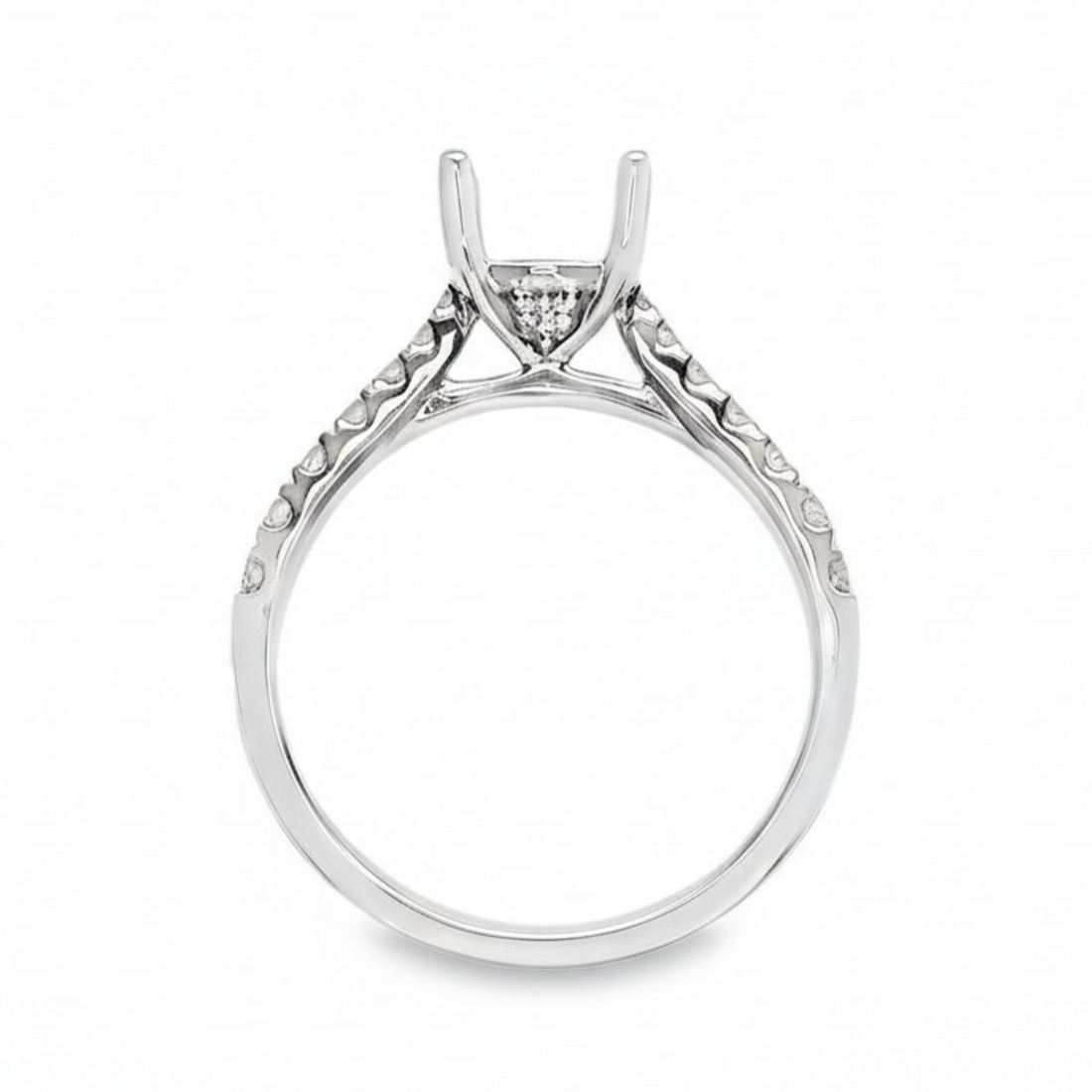 18kt White Gold Full-Cut Diamond Semi-Mount Ring (.36ct)
