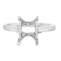 18kt White Gold Hidden Halo Natural Diamonds Semi-Mount Ring (0.19ct)