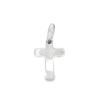 18kt White Gold Italian Made Cross Charm (1.39g)