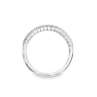 18kt White Gold Natural Round Diamond Wedding Ring (.18ct)