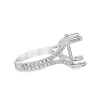 18kt White Gold Natural Round Diamond Semi-Mount Ring (.63ct)