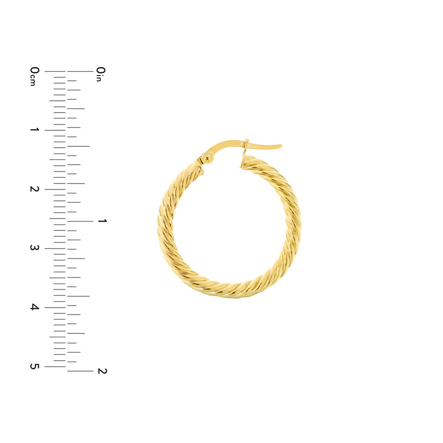 10kt Yellow Gold Medium Hoop Earrings