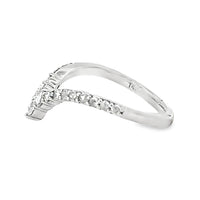 14kt White Gold Diamond Curved Ring (0.36ct)