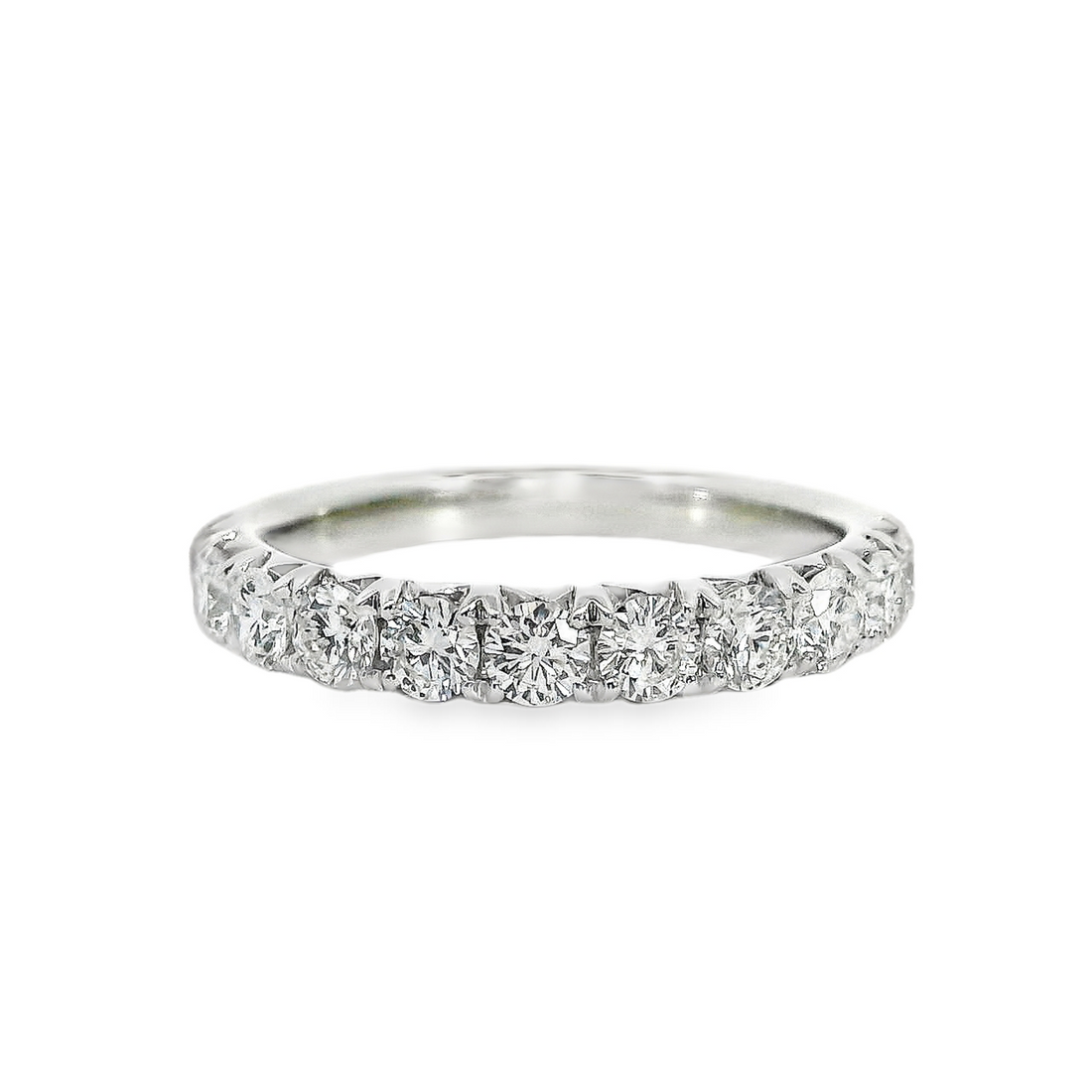 18kt White Gold Natural Round Diamond Wedding Ring (1.01ct)