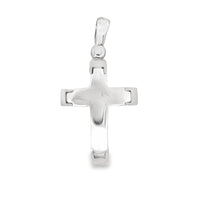 18kt White Gold Italian Made Cross Pendant (2.75g)