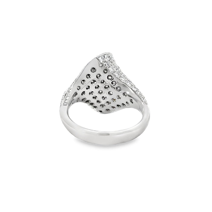 18kt White Gold Natural Diamond Free Form Ring (1.61ct)