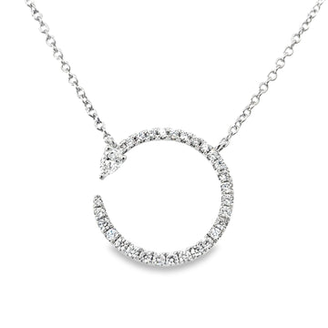 18K White Gold Natural Diamond Pendant (.30ct)