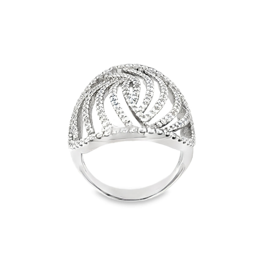 18kt White Gold Natural Diamond Free Form Ring (1.65ct)