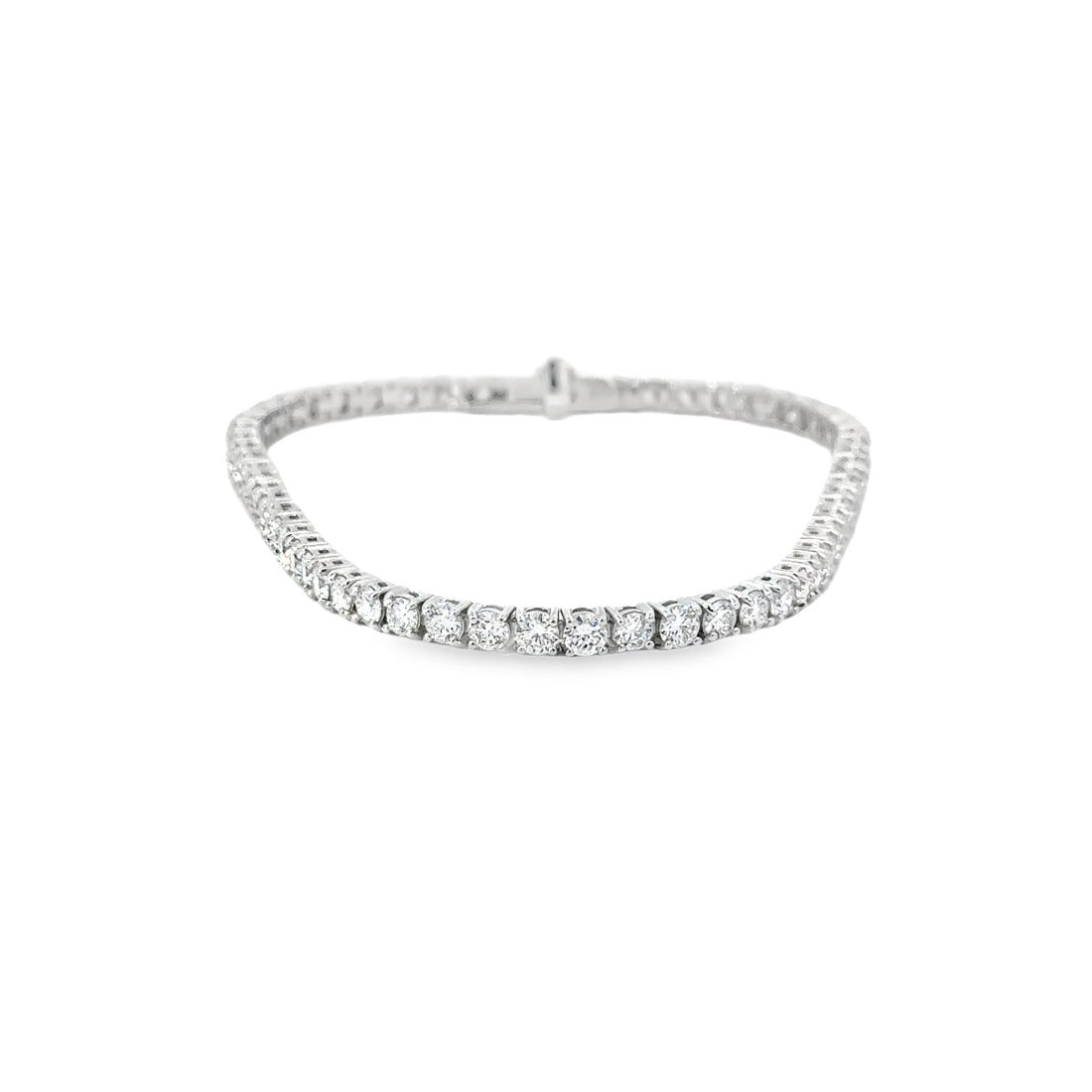 14K White Gold 7" Lab-Grown Diamond Tennis Bracelet (4.03ct)