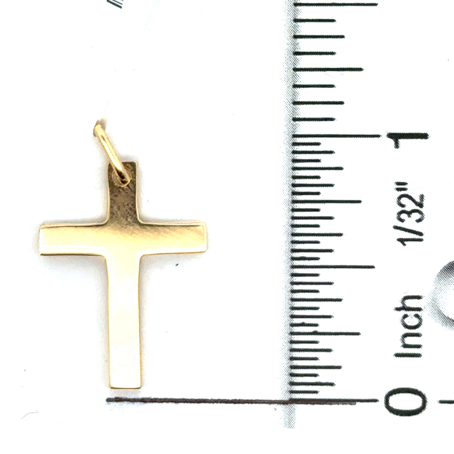 18kt Yellow Gold Italian Made Cross Charm (2.54g)