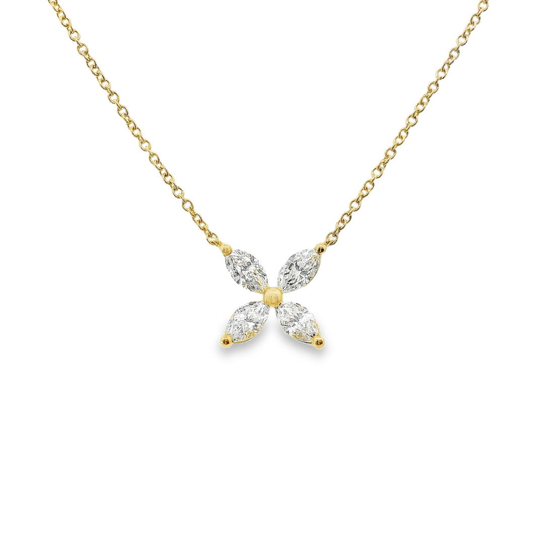 18kt Yellow Gold Natural Diamond Free Form Pendant (0.44ct)