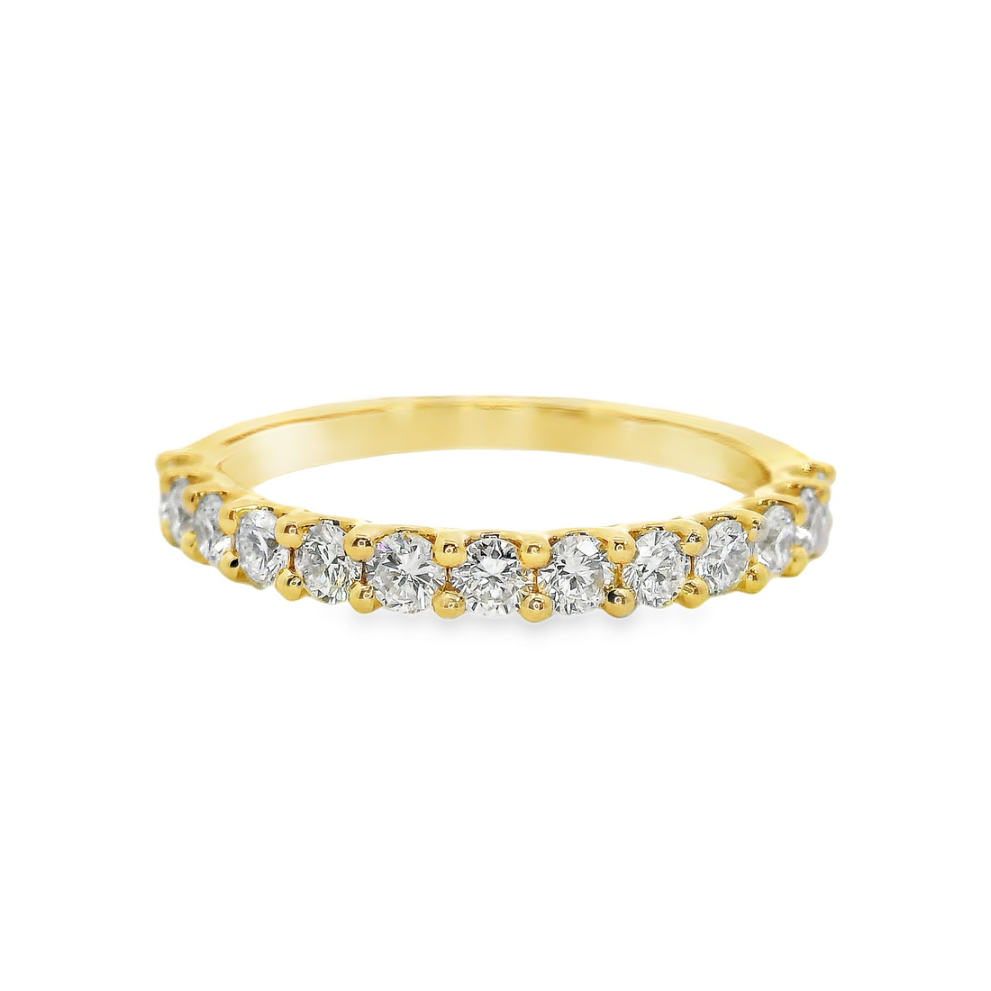 18kt Yellow Gold Natural Round Diamond Wedding Ring (.59ct)