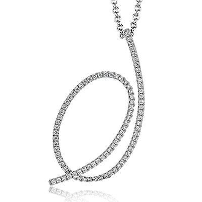 Simon G 18K White Gold Diamond Pendant (.28ct)