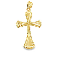 18kt Yellow Gold Italian Made Cross Pendant (1.36g)