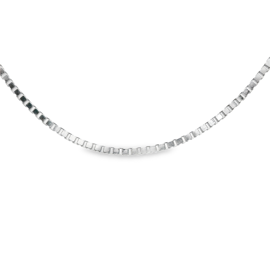 14kt White Gold 20" .7mm Box Chan (2.3g)
