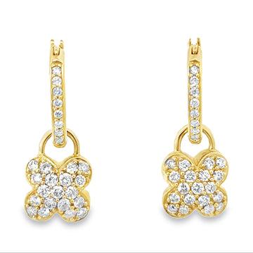 18kt Yellow Gold Natural Diamonds Drop Earrings (0.69ct)