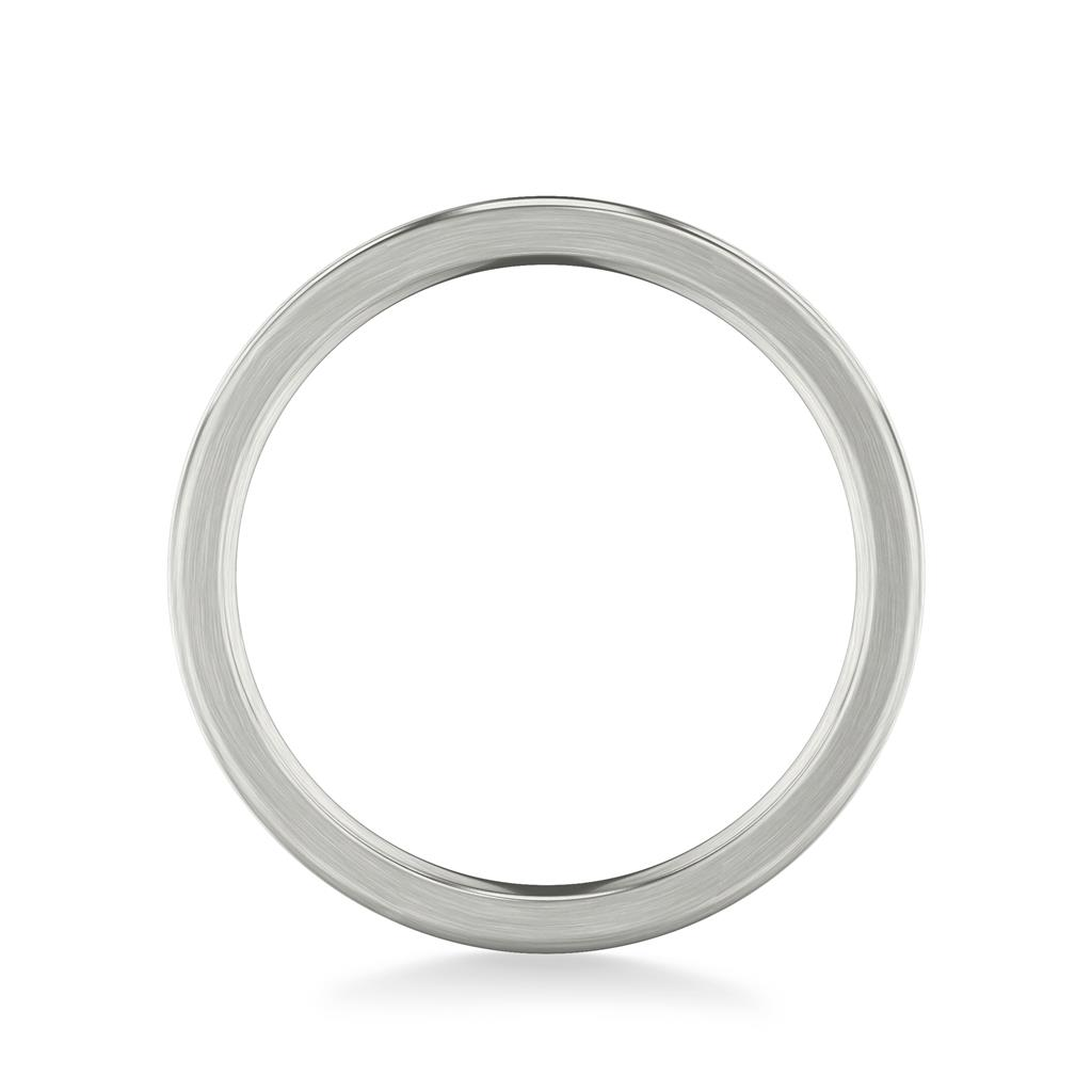 Goldman 14kt White Gold 5mm Polished Center with Flat Round Edge Wedding Band