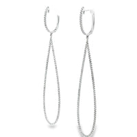 18kt White Gold Natural Diamonds Drop Earrings (1.8ct)