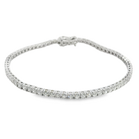 14kt White Gold 7" Lab-Grown Round Diamond Tennis Bracelet (3.45ct)