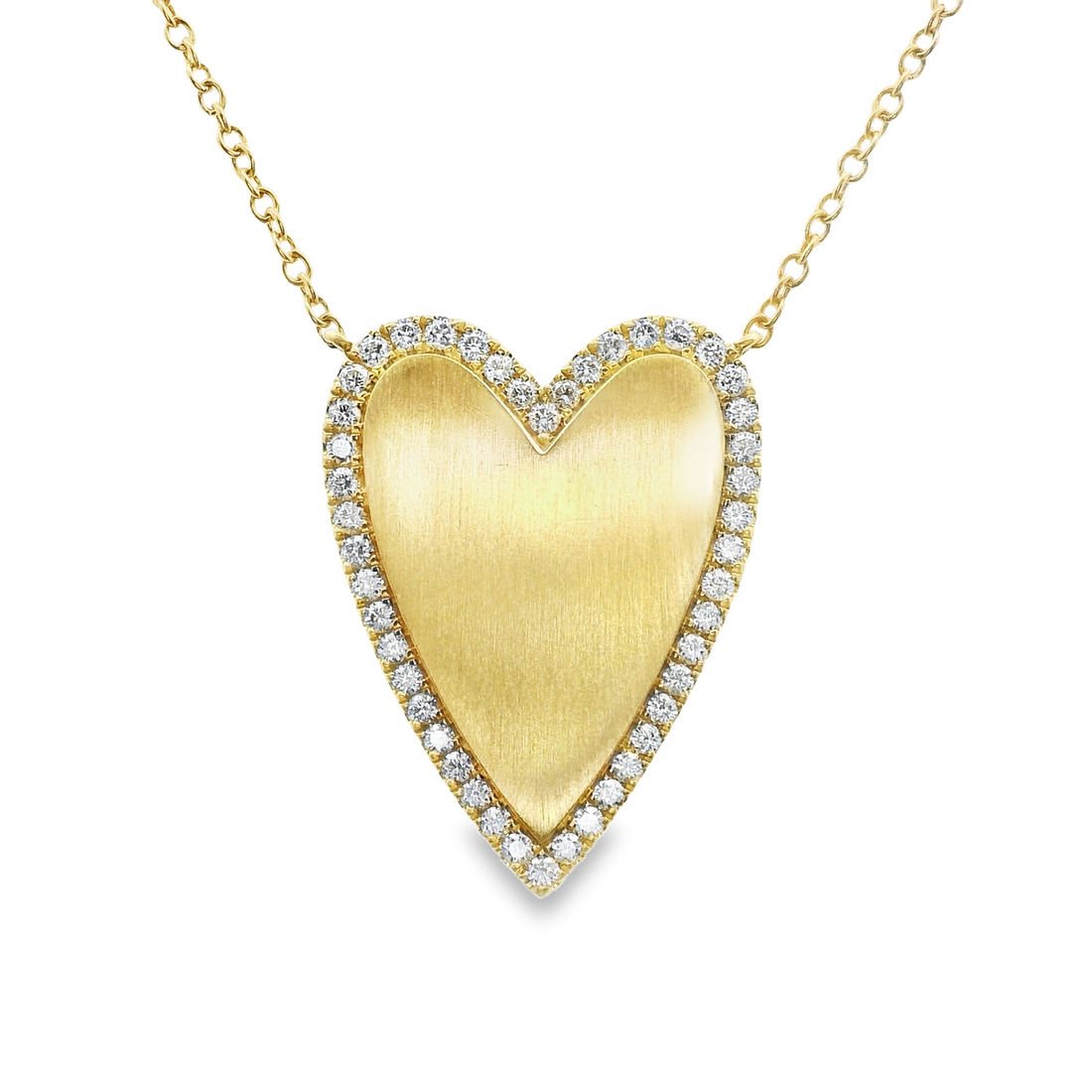 18kt Yellow Gold Natural Diamond Heart Pendant (0.38ct)