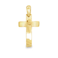 18kt Yellow Gold Italian Made Cross Charm (1.32g)