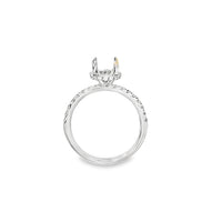 18K White Gold Round Diamond Semi-Mount Ring (.59ct)