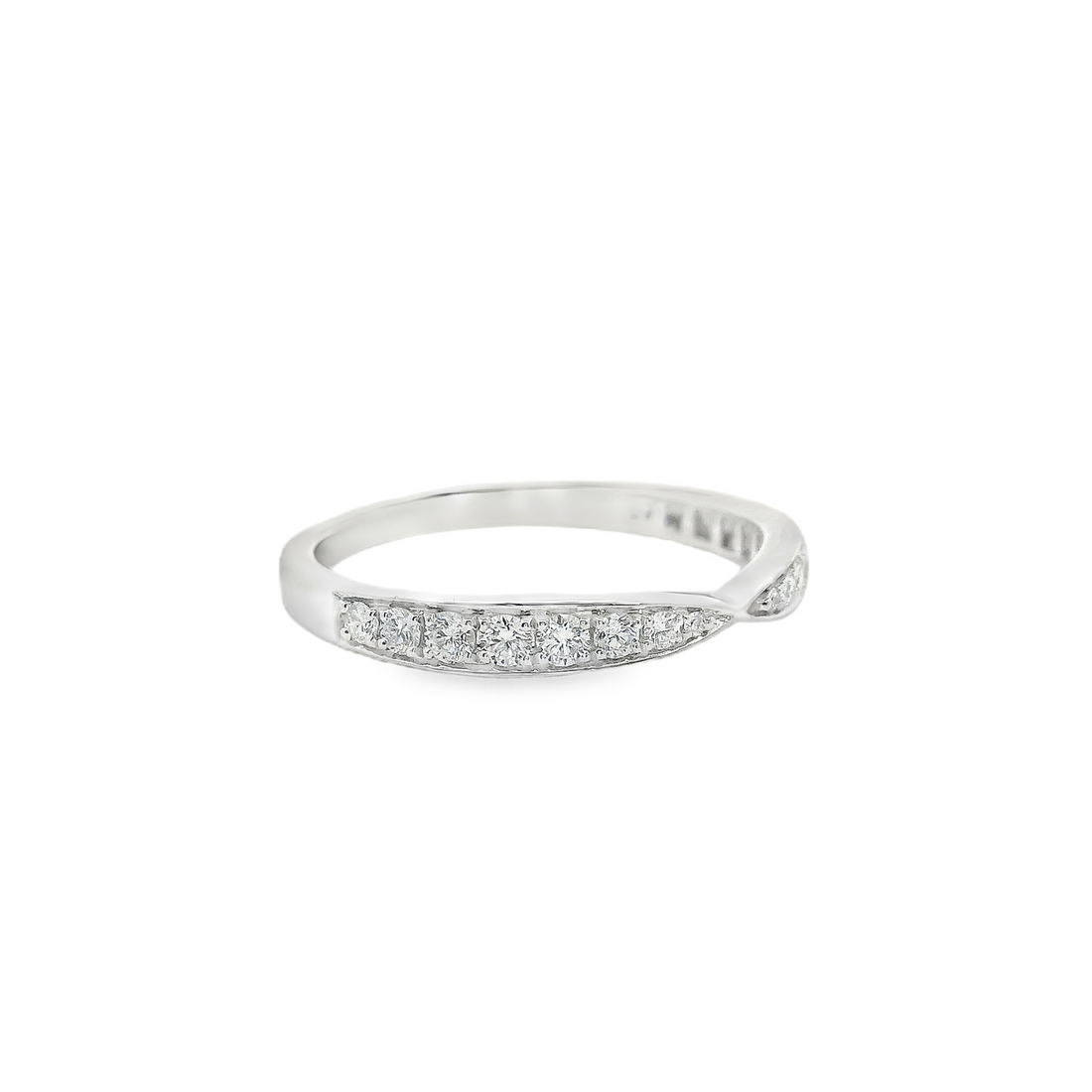 Platinum Natural Round Diamond Wedding Ring (.29ct)