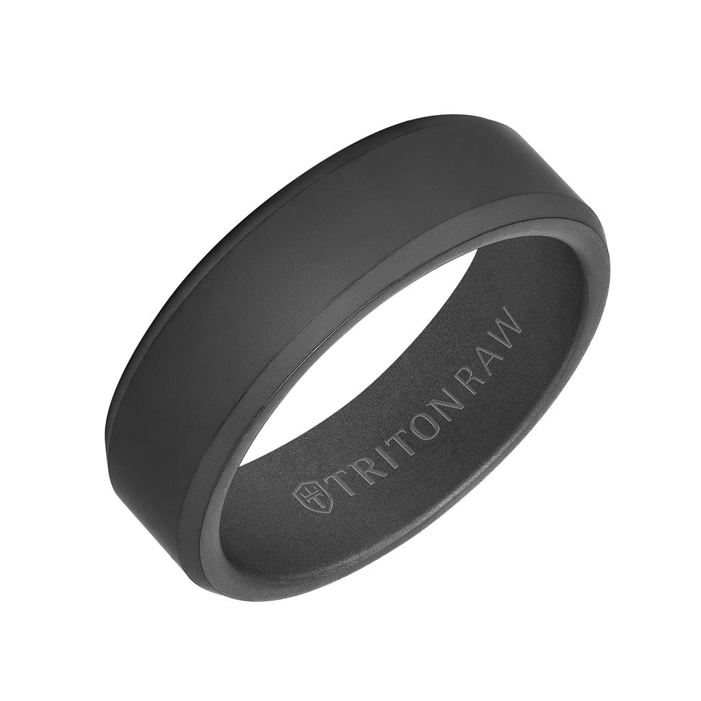 Triton Black Tungsten 7mm Matte Finish Ring