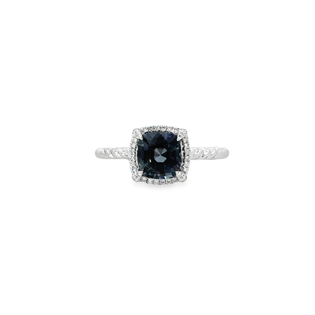 18K White Gold Natural Sapphire and Diamond Ring (1.71ct)