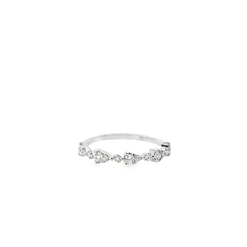 18K White Gold Natural Diamond Wedding Ring (.36ct)