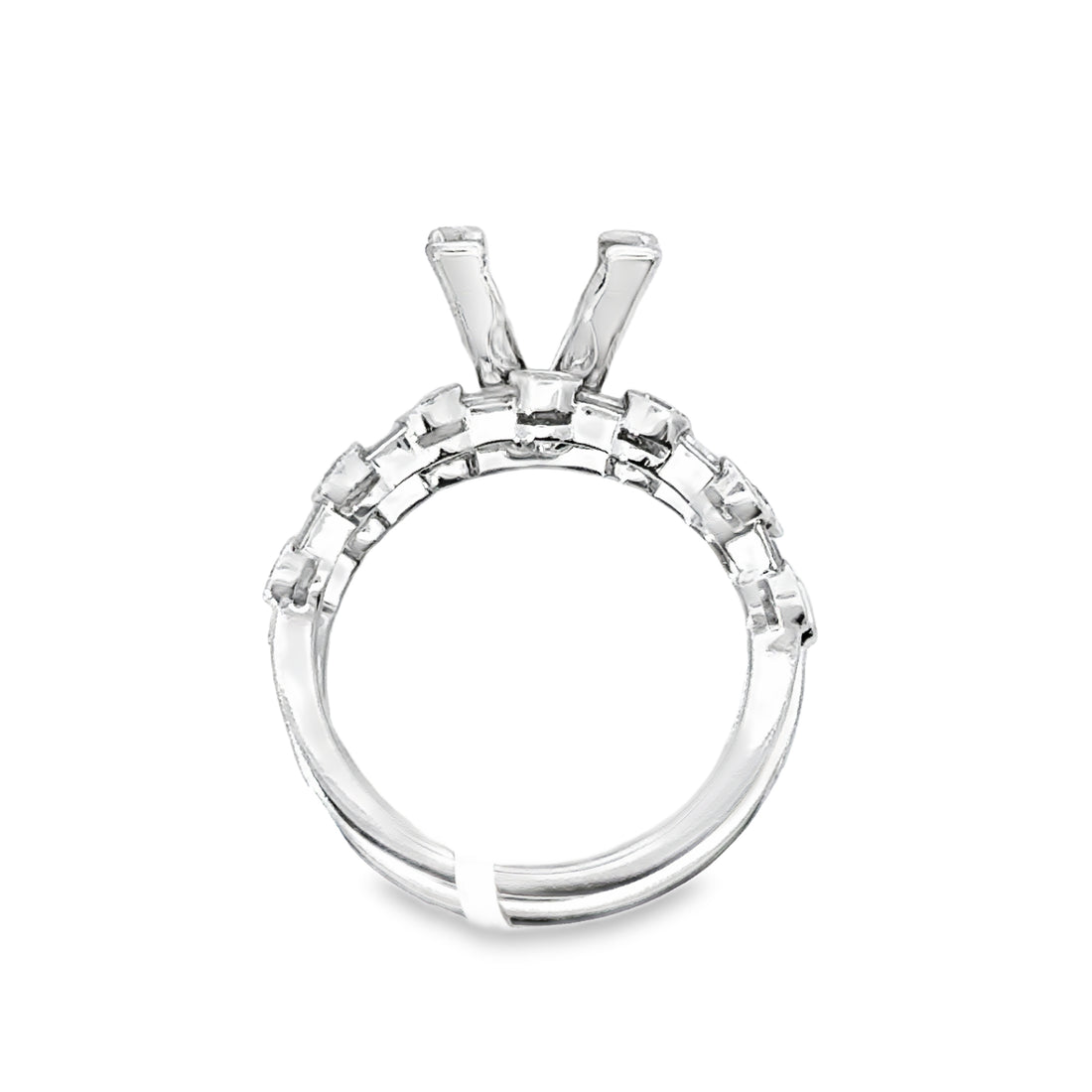 18kt White Gold Natural Diamond Wedding Ring Set (0.92ct)