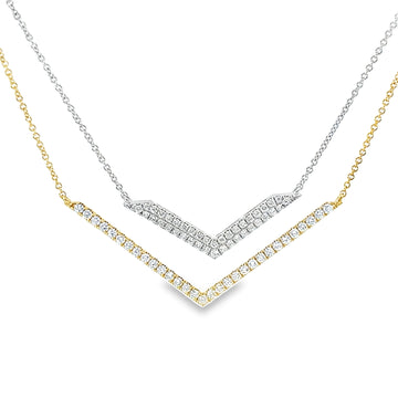 18K Two Tone Diamond Necklace (.80ct)